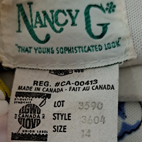 Floral Print Fabric with Blue and Green Flowers - Picture 2 of 3